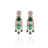Sonia Zirconia Earrings Green - The Pashm